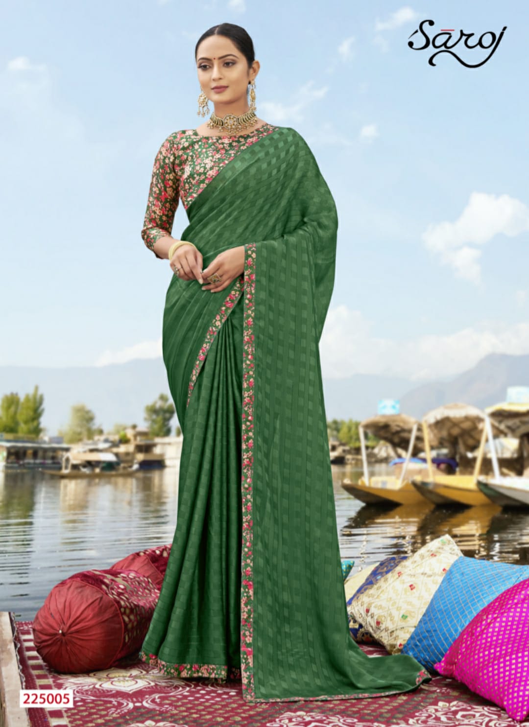Saroj Vaidehi Festive Wear Georgette Heavy Designer Fancy Saree Collection